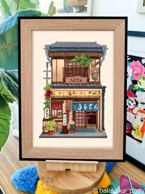 Illustration 13x18 Japon Ramen - Balalaïka