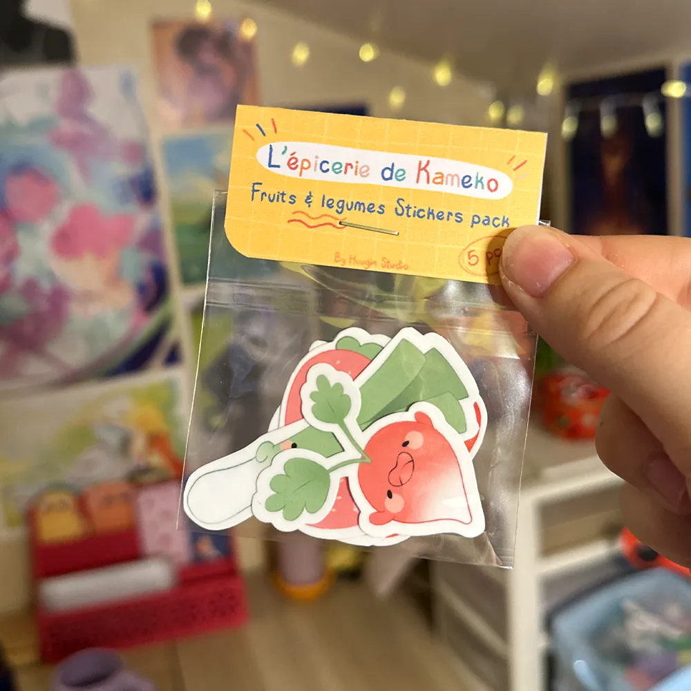 Pack de stickers fruits et légumes - Eve Huugin