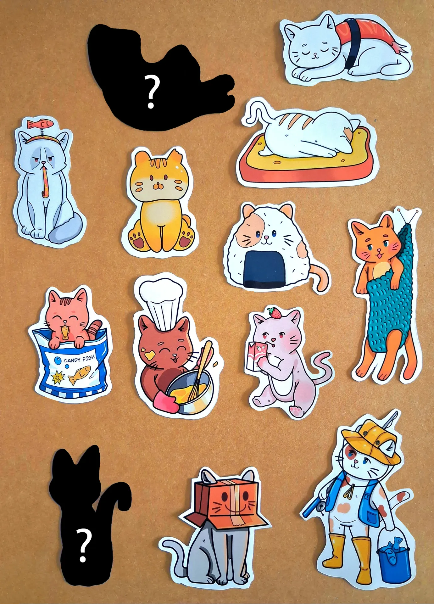 Pochette surprise - Stickers Chats - Leahnart