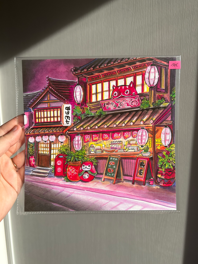 P23 - Illustration 20x20 - CHAT ROSE