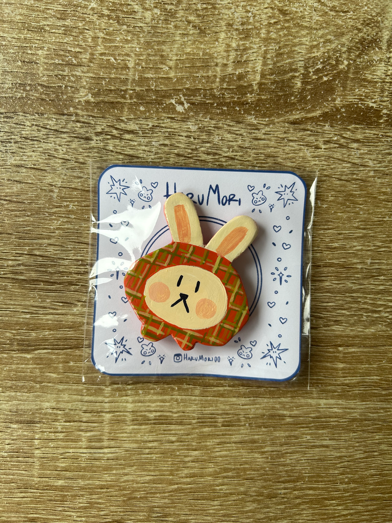[Handmade Clay magnets] Handmade Animal Magnets - Lapin Blanc