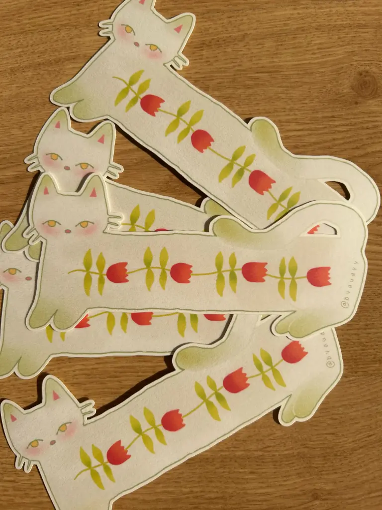 [Marque-page Chat Tulipe] Marque-page Chat Tulipe