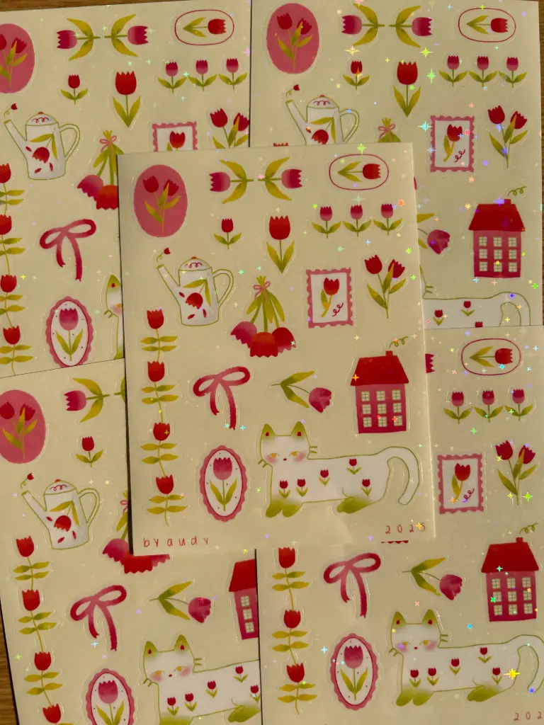 Planche de Stickers Tulipe