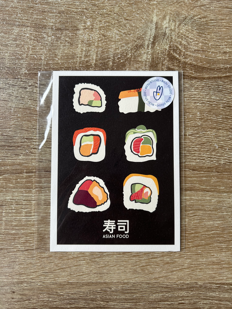 Print Planche de sushi A6 - Boju Studio
