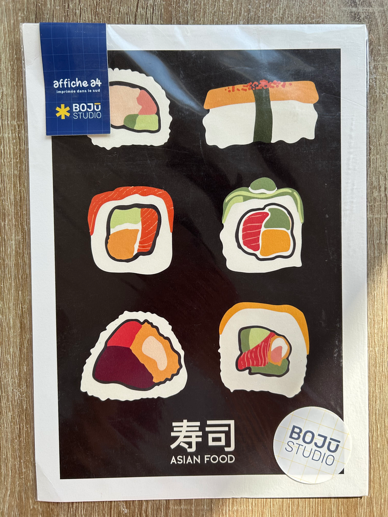 Print Planche de sushi A4 - Boju Studio