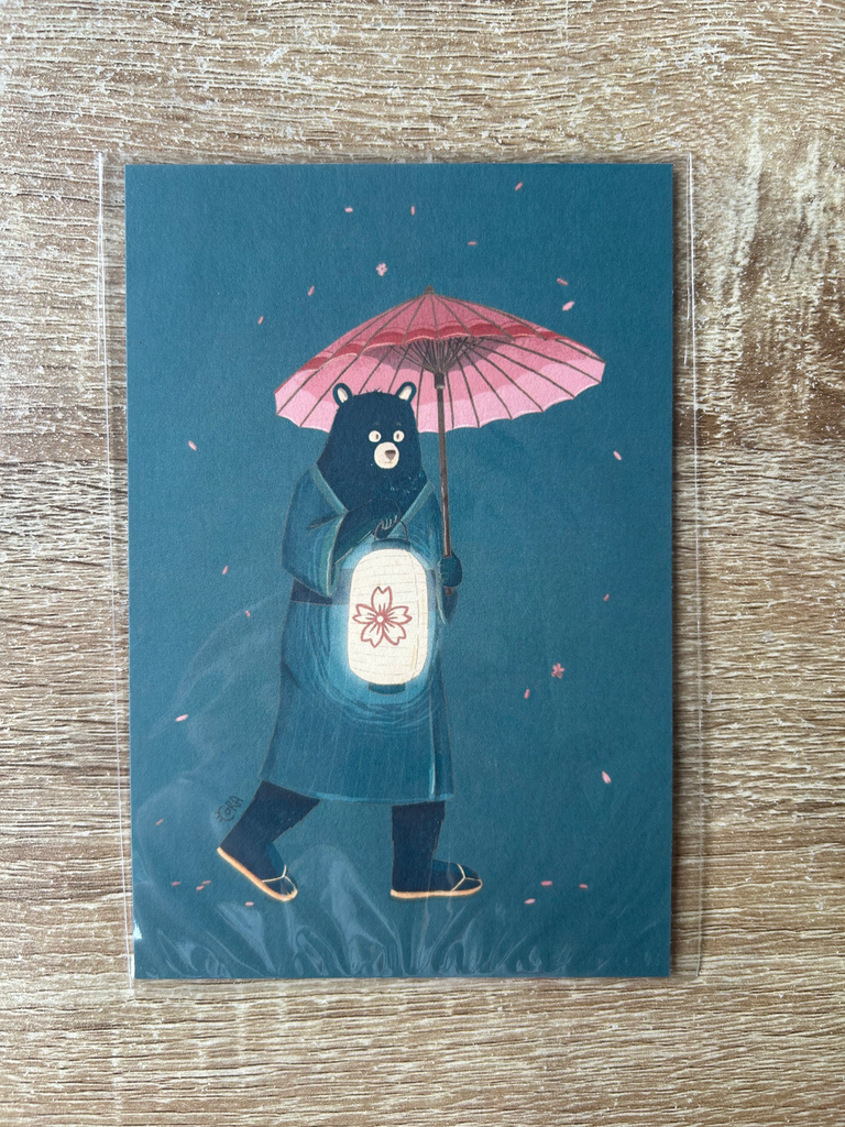Carte L'Ours Lune - Atelier Cora