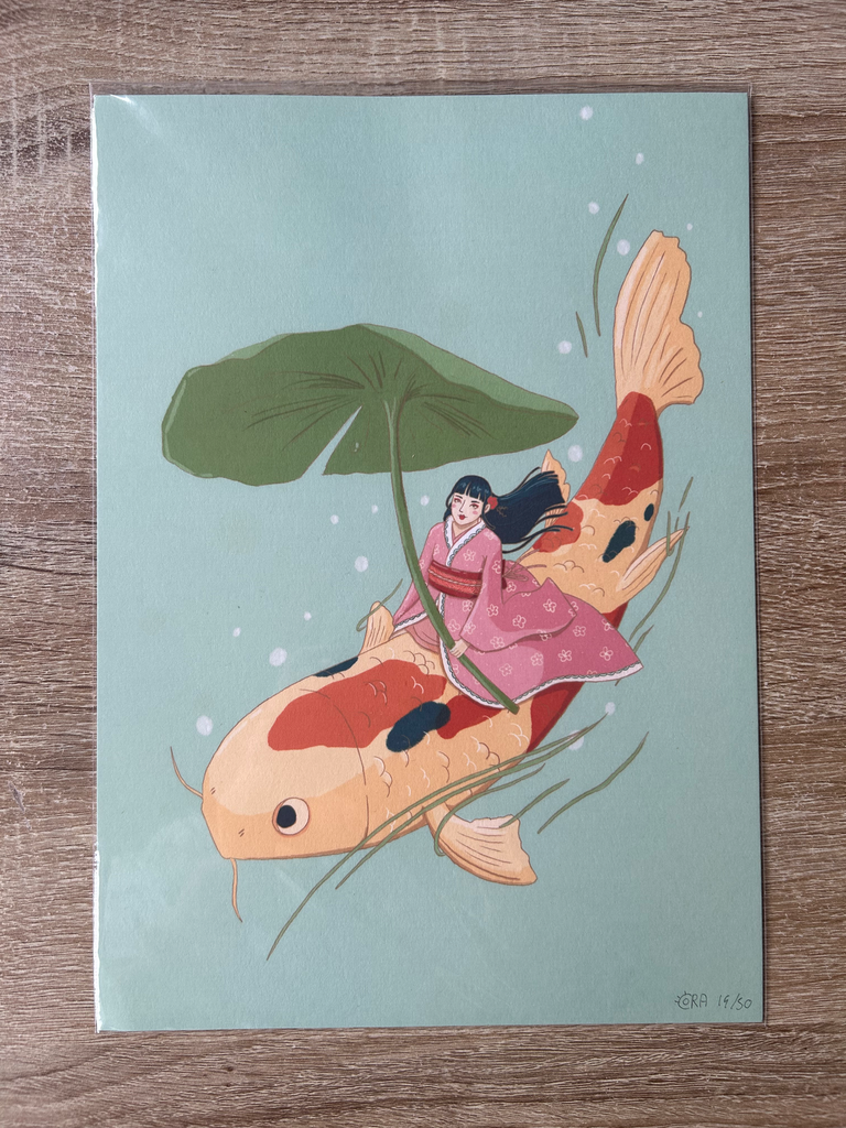 Illustration A4 - Ballade en Carpe - Atelier Cora