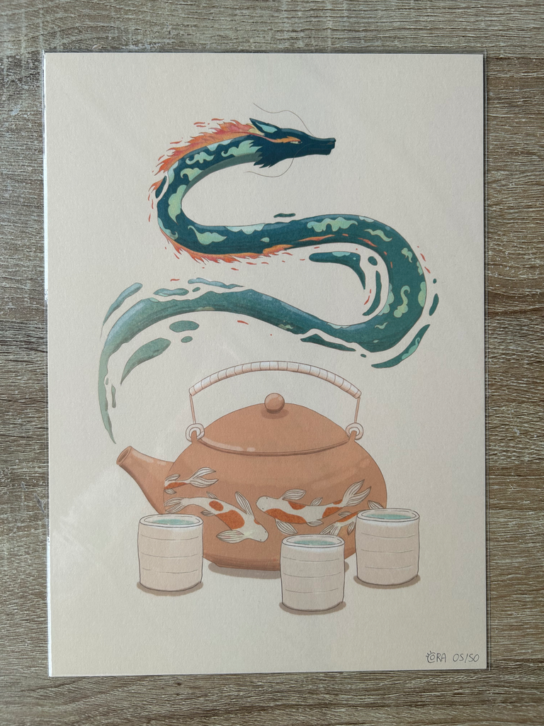 Illustration A4 - Légende de la carpe - Atelier Cora