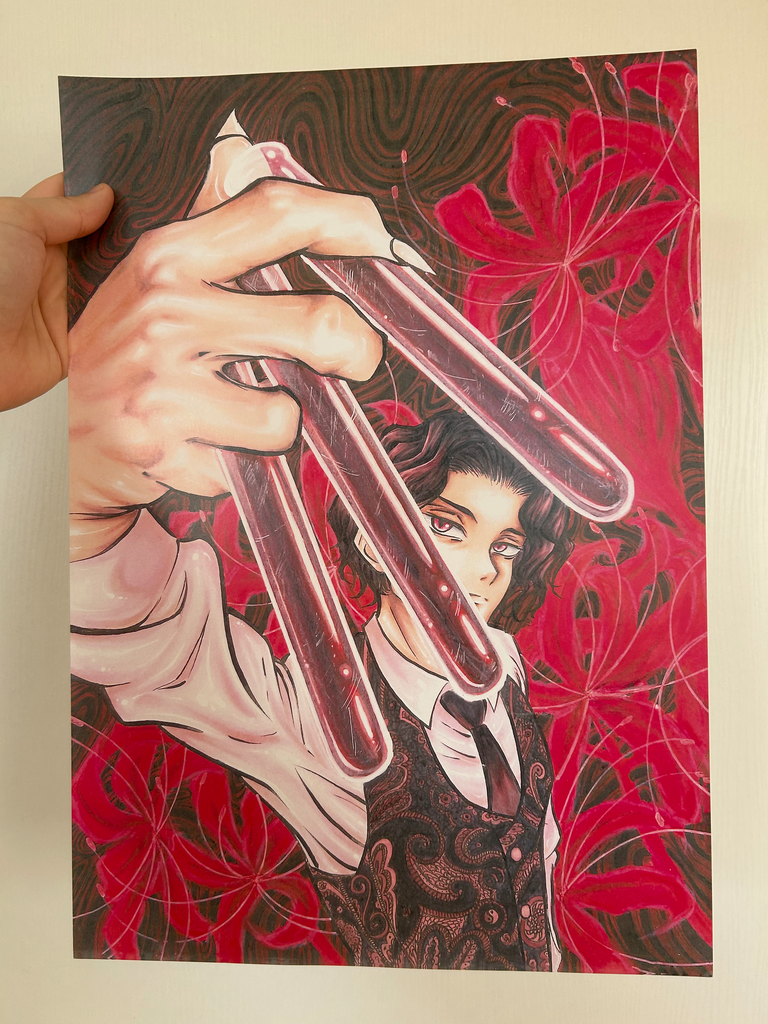 Print A3 Muzan Kibutsuji - Demon Slayer - Zerku