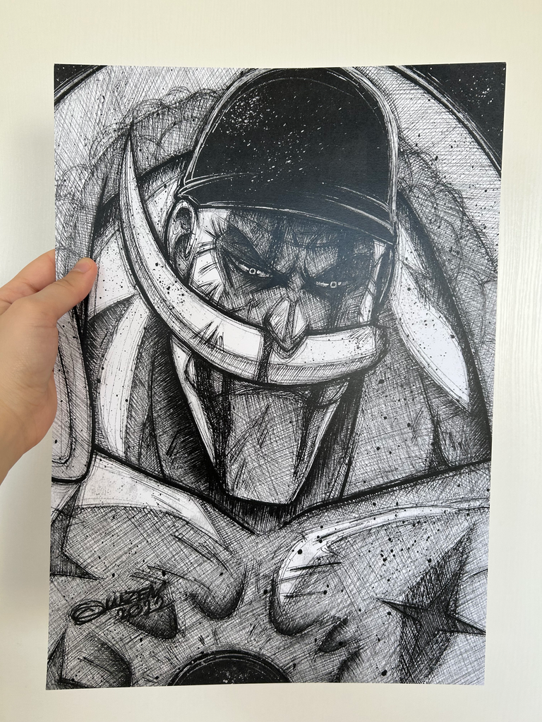 Print A3 - Barbe blanche - One Piece - Okuzen