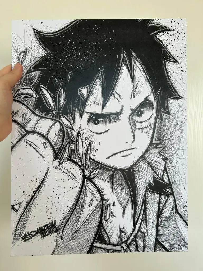 Print A3 - Luffy - One Piece - Okuzen