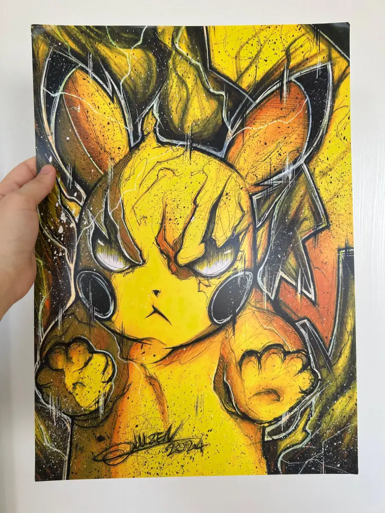 Print A3 - Pikachu - Pokémon - Okuzen
