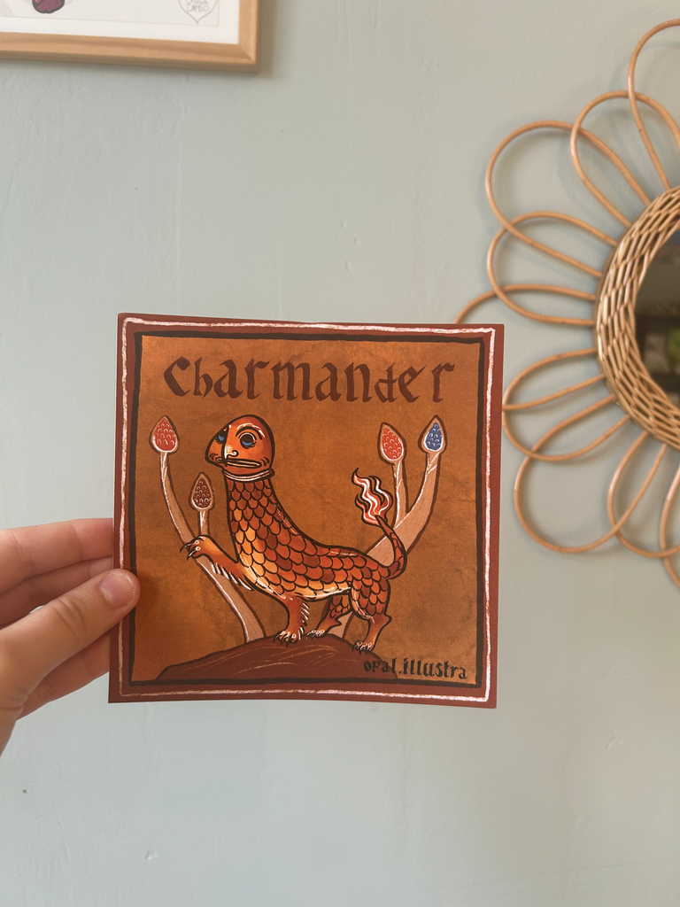 Print Salamèche medieval - pokemon - Opal Illustration