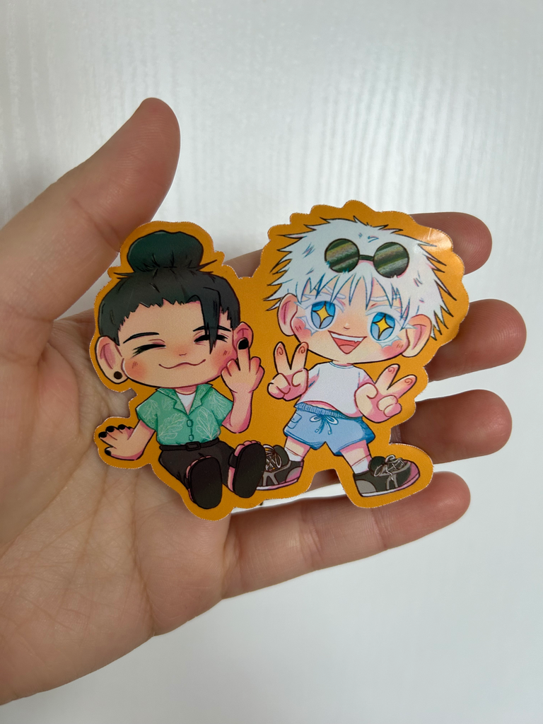 Sticker Gojo/Geto été - Jujutsu kaisen - Hihi Market