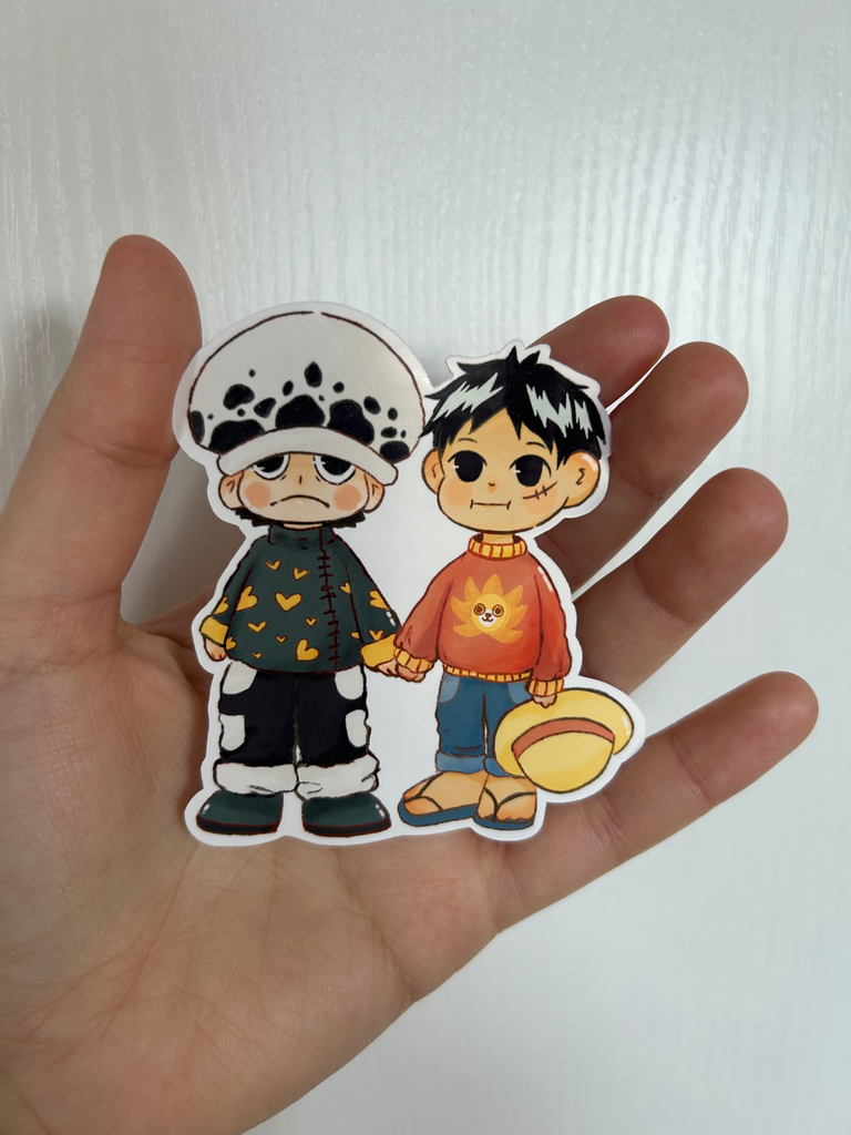 Sticker Bébé Law/Luffy - One Piece