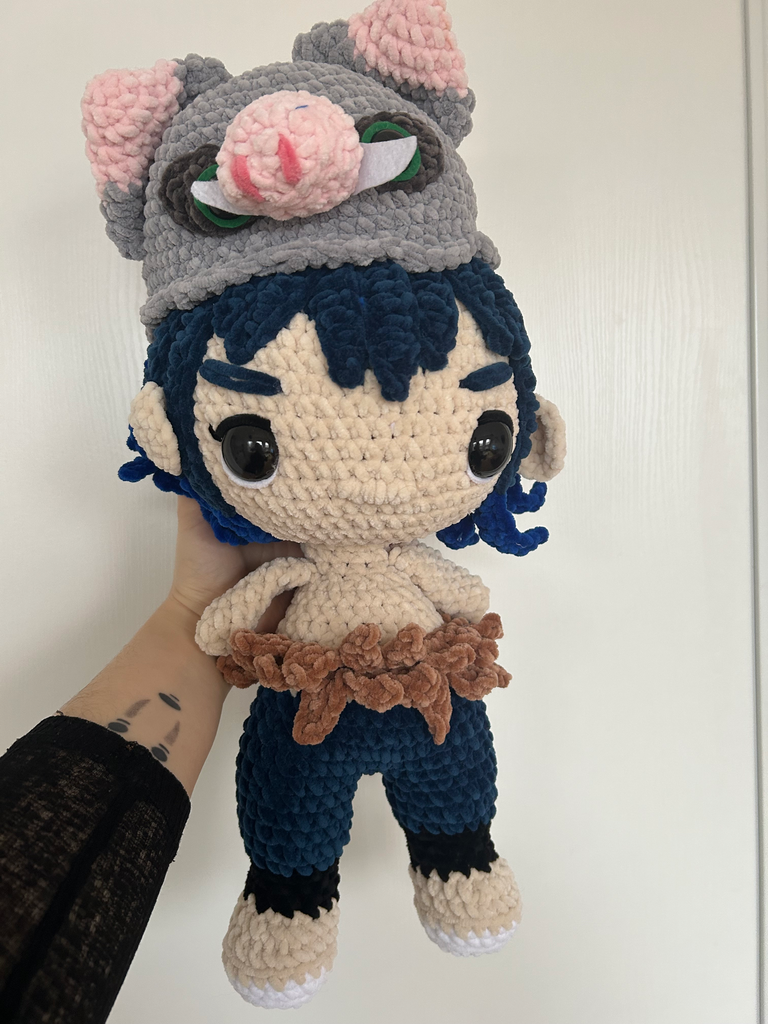 Peluche Inosuke Grand Format - Demon Slayer - Vicotte Crochet