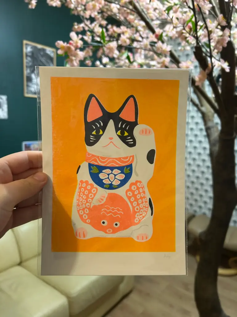 Print A5 Jouet folklorique japonais : Tako Neko