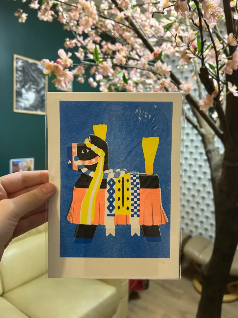 Print A5 Jouet folklorique japonais : Chagu Chagu Umako