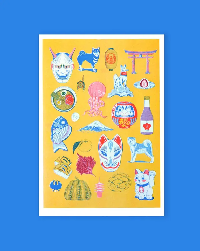 Print A4 Le Bestiaire Japonais
