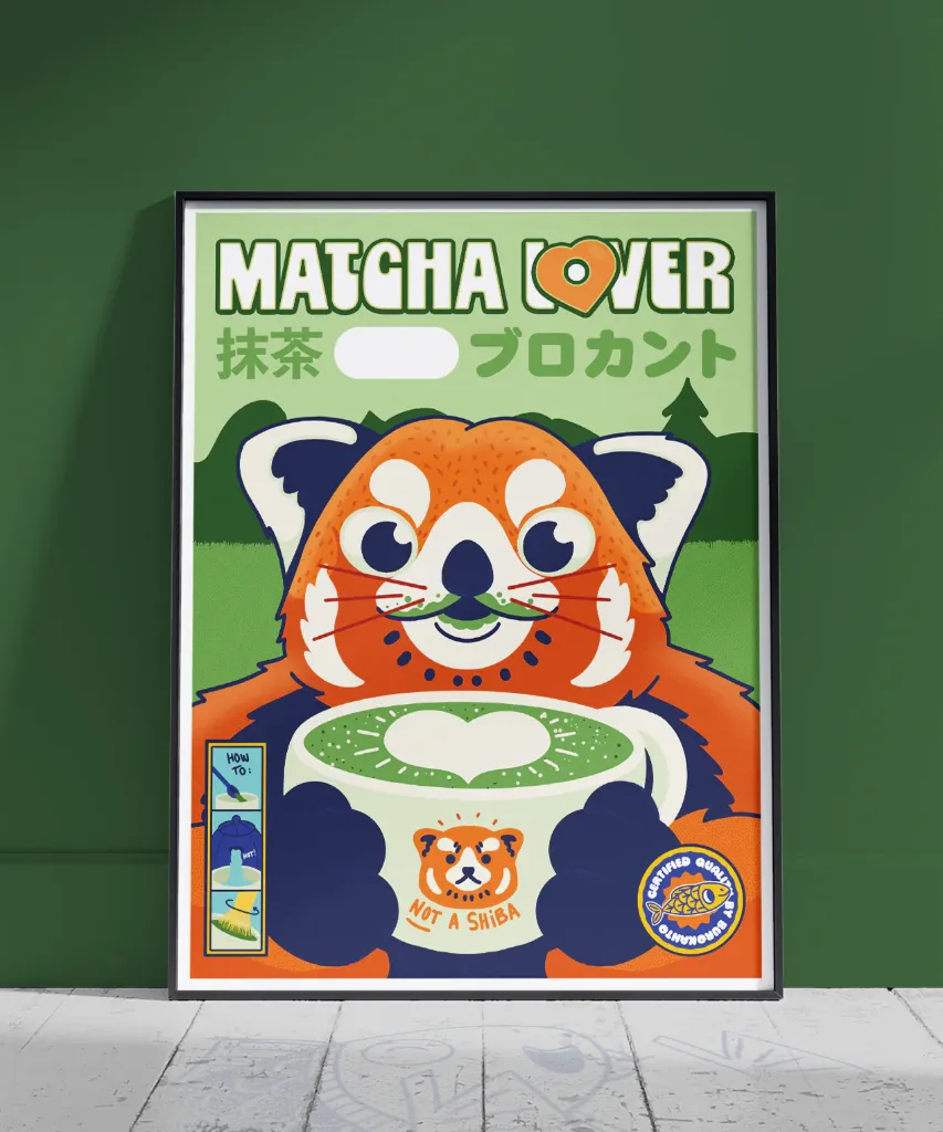 Illustration A3 - Matcha Lover