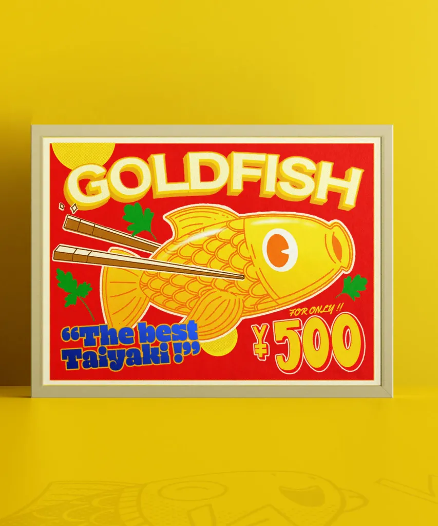 Illustration A3 - Goldfish - Burokanto