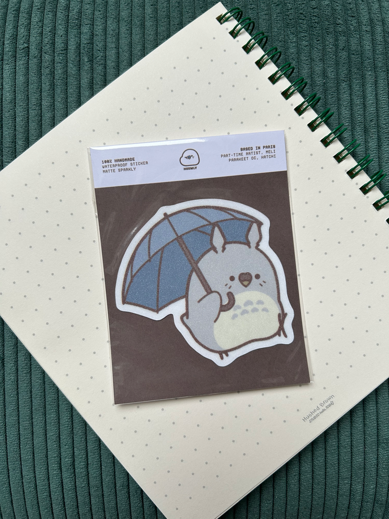 Sticker waterproof Hatchi x Ghibli Totoro parapluie - Heemly
