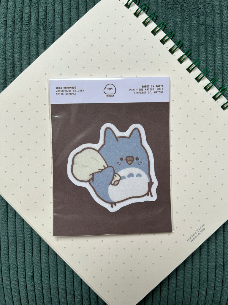 Sticker waterproof Hatchi x Ghibli Totoro sac