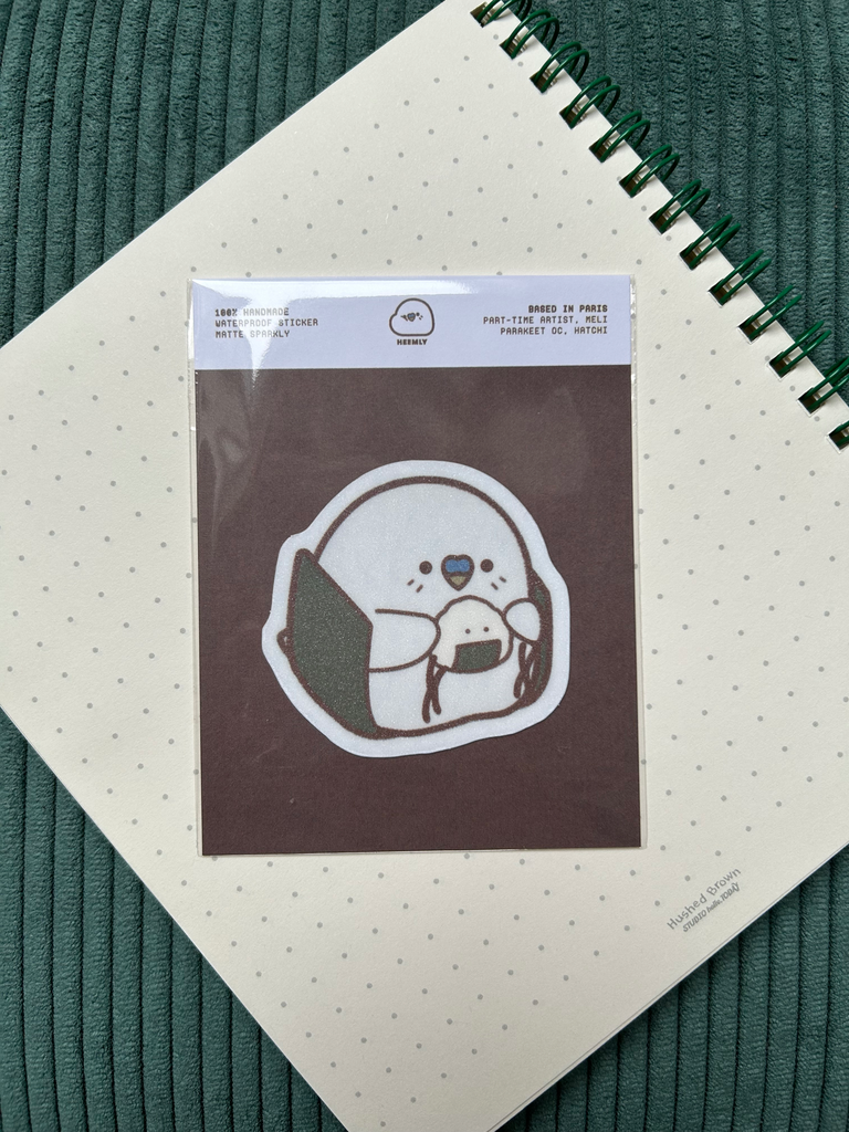 Sticker waterproof Hatchi onigiri - Heemly