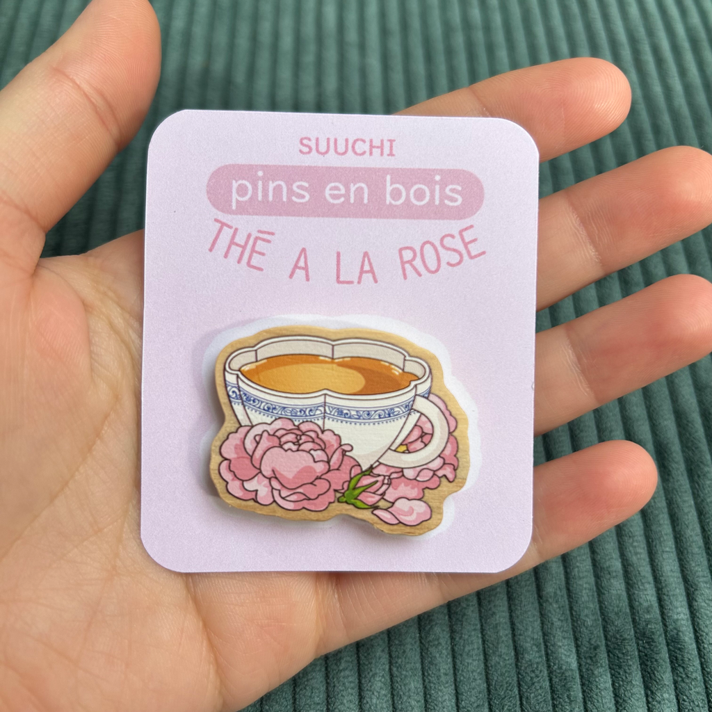 Pins thé à la rose
