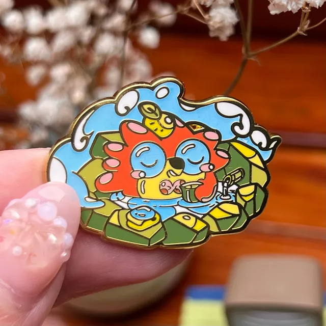 Pins phosphorescent - Onsen de minuit - Pr. Kipik