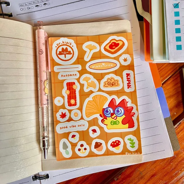 Planche de Stickers - Récolte Automnal - Pr. Kipik