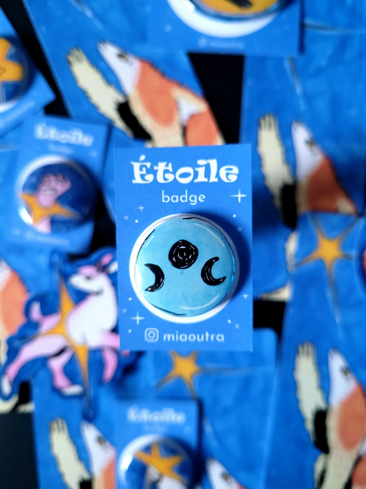 Badge 25mm -  Sombraël, Divinité  de la Lune et de la  Mort