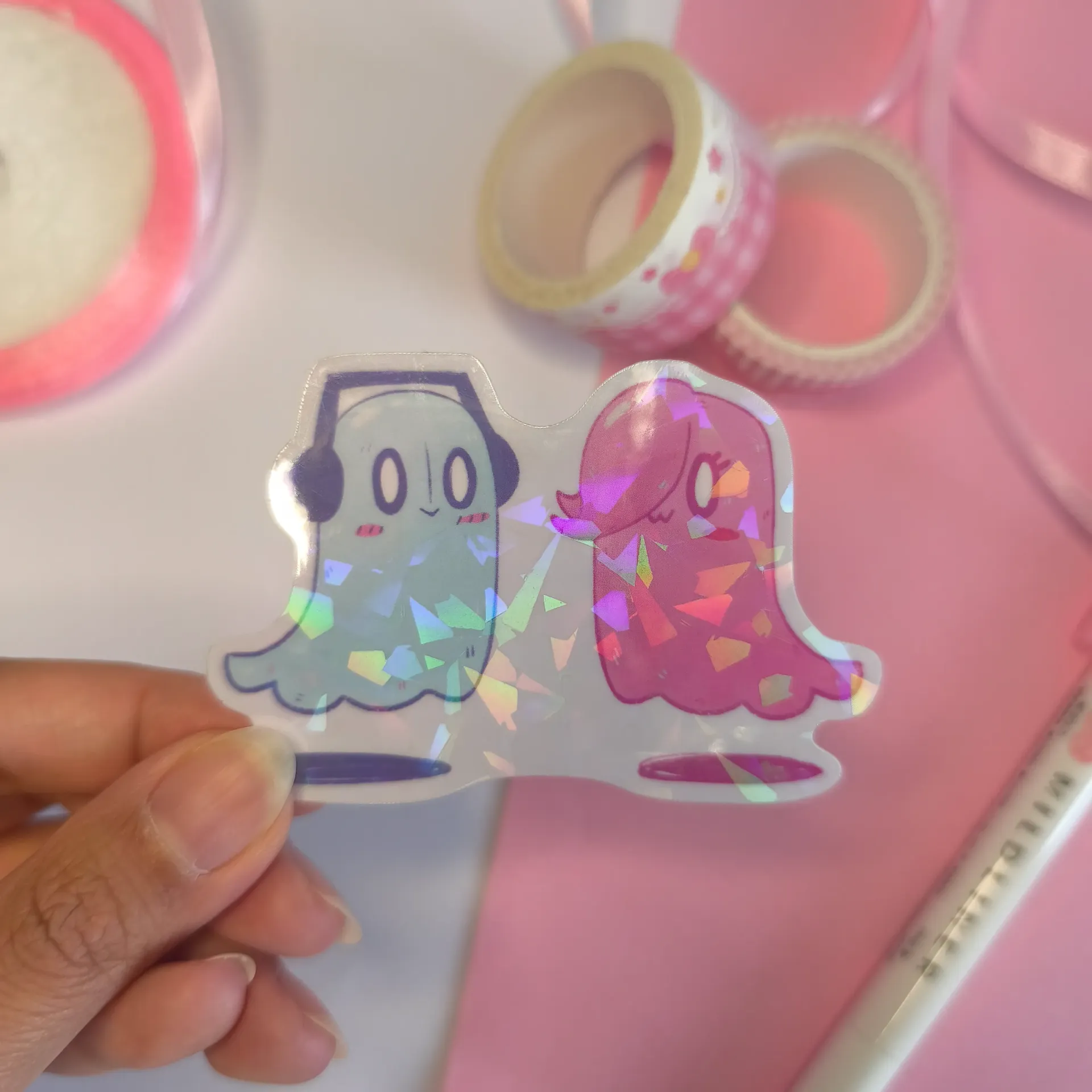 Grand Sticker - Napstablook & Hapstablook Undertale