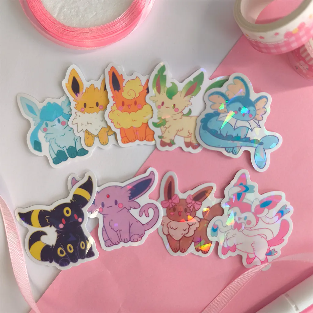 Sticker - Evolutions d'Evoli - Pokemon - Seyue