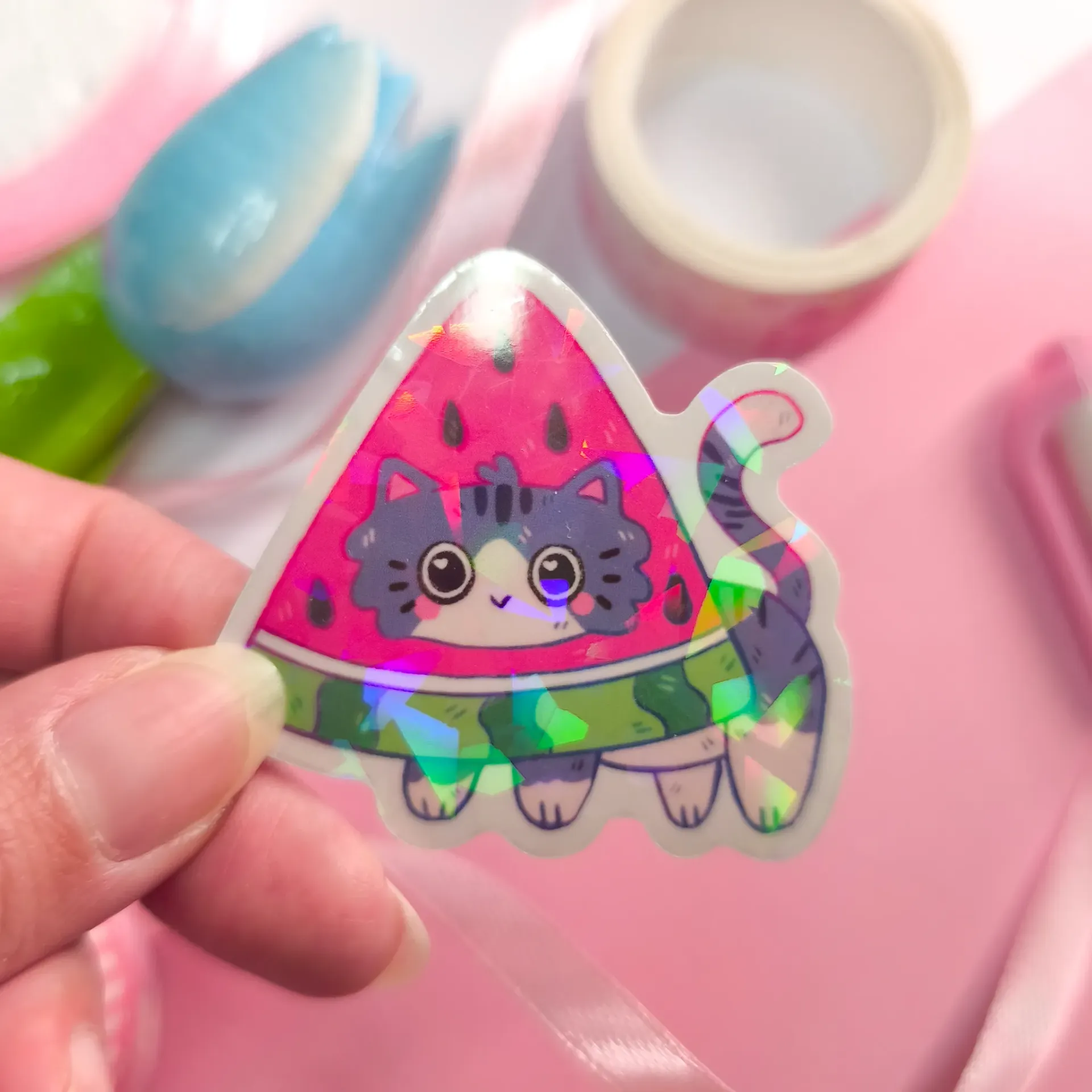 Sticker - Chat Pastèque