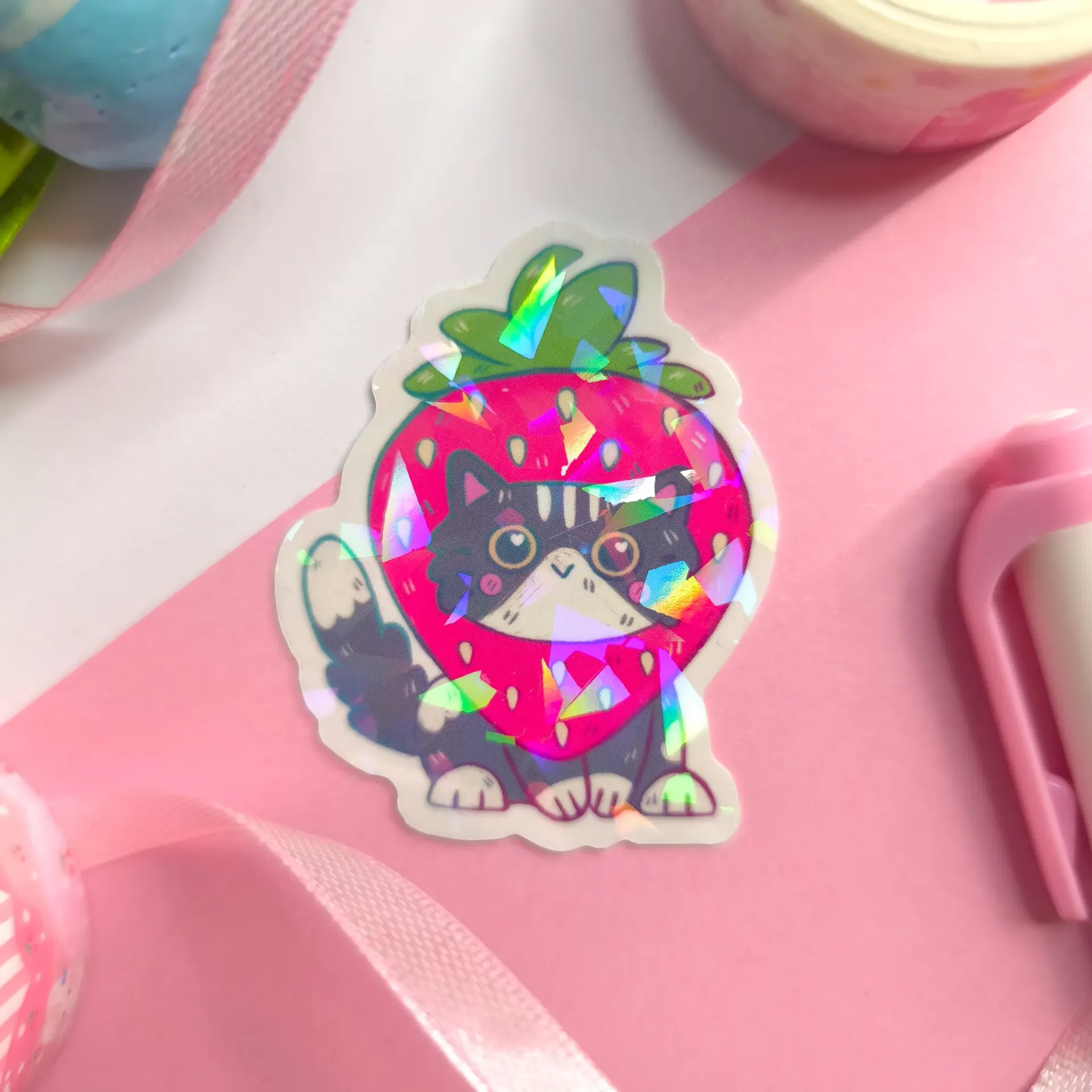 Sticker - Chat Fraise