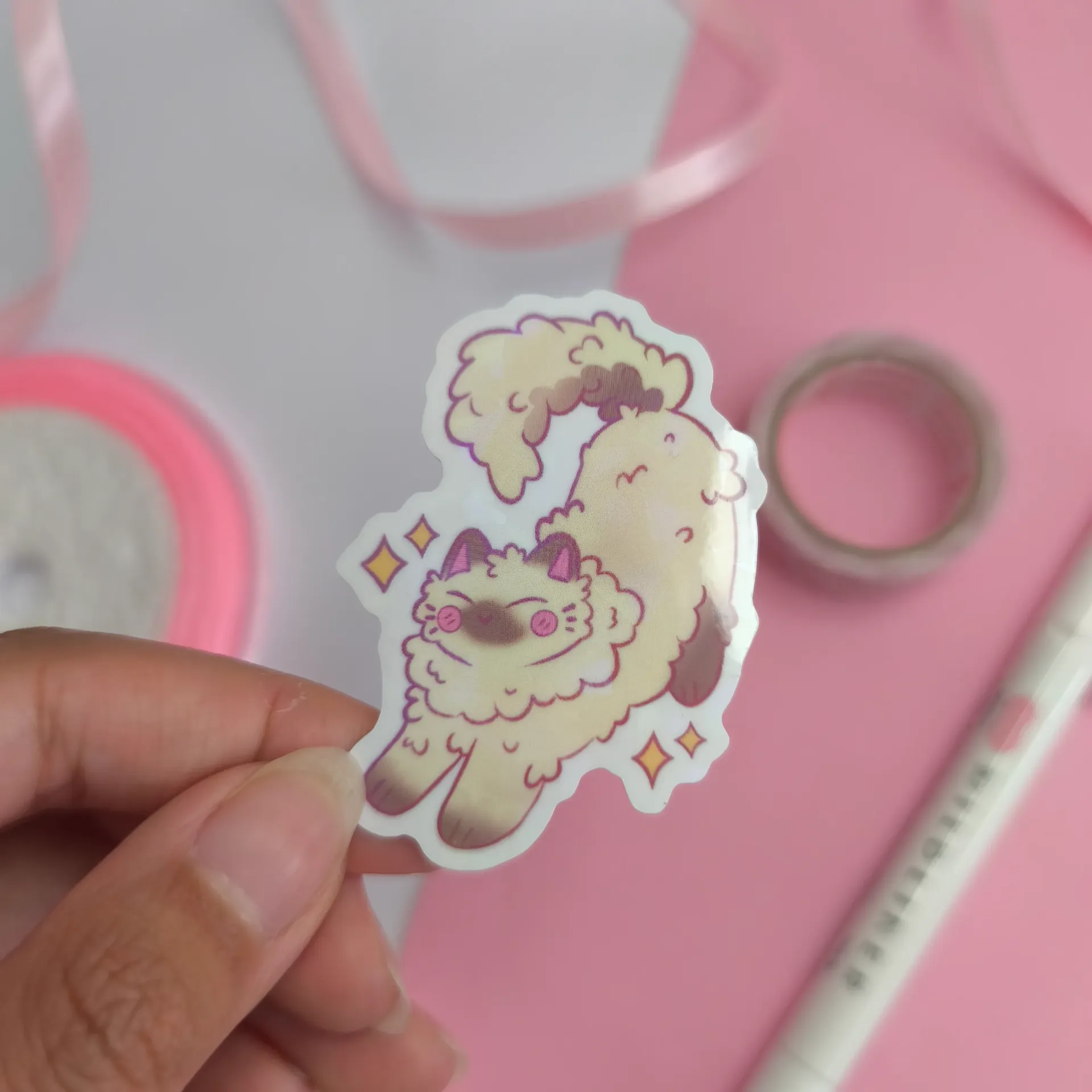 Sticker - Chat Beige (Mocha)