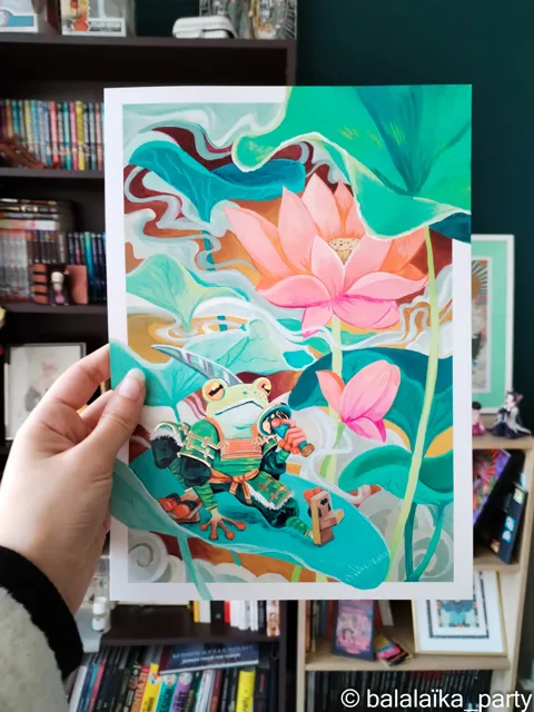 Illustration 13x18 Grenouille - Balalaïka