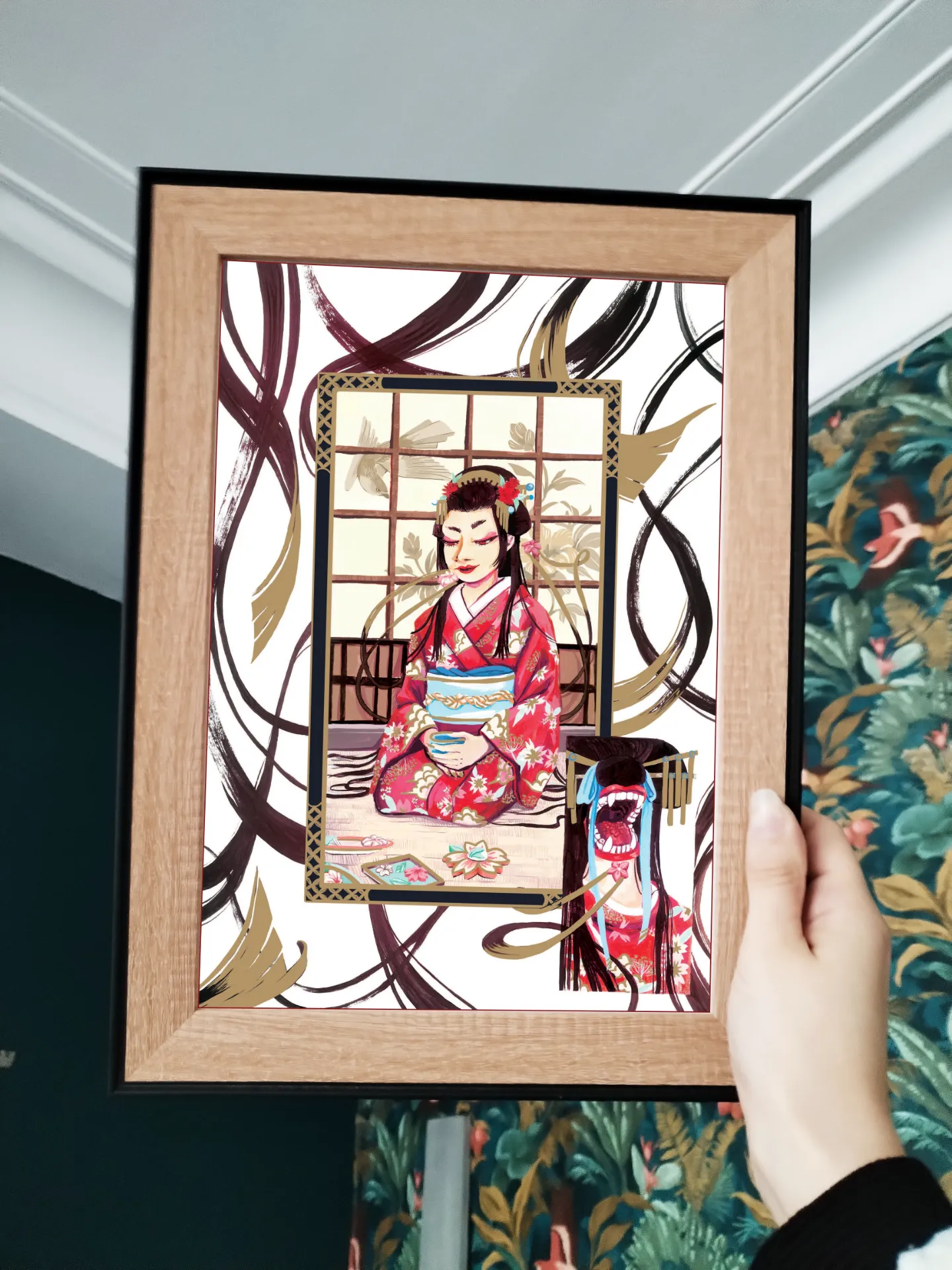 Illustration Futakuchi-onna dorée - Balalaïka
