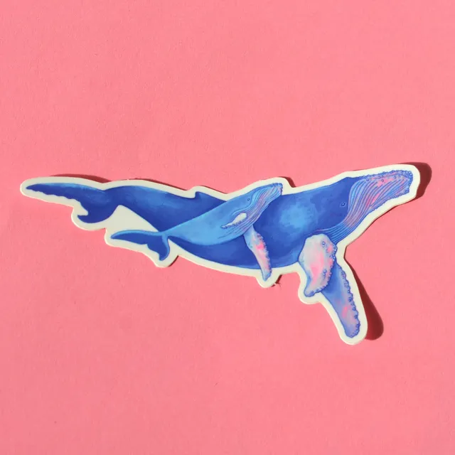 Sticker - La Baleine et son bébé - Amypiou