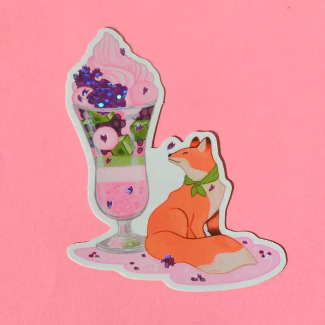 Sticker - Le renard au Parfait saveur Sakura - Amypiou