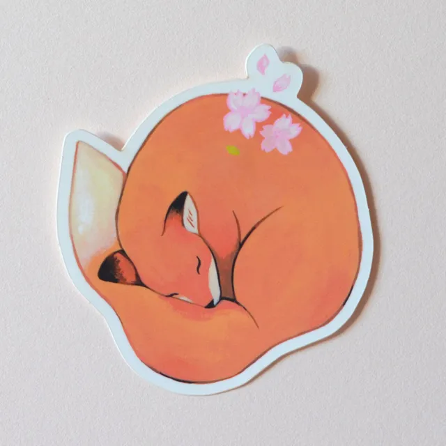Sticker - Le Renard aux Sakuras - Amypiou