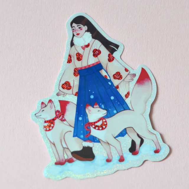 Sticker - La Fille aux Kitsune - Amypiou